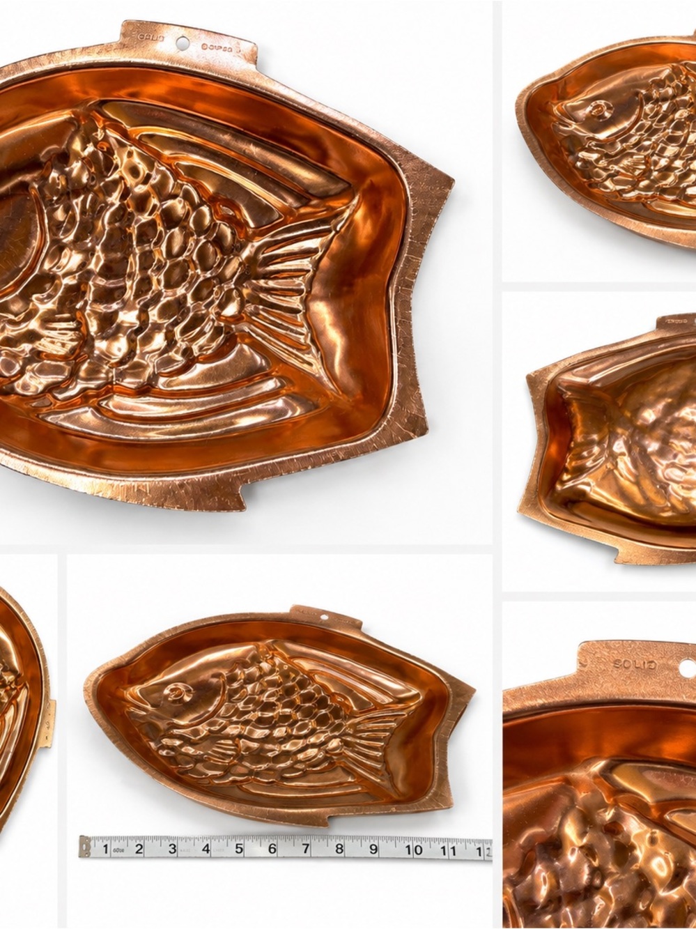 Vintage Copper Tone Fish Mold Wall Décor – Large Kitchen Coastal Hanging Decor